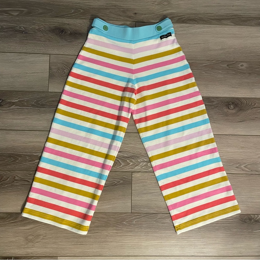 Matilda Jane Girl 12 Carnival Straightees Striped Wide Leg Pull On Pants